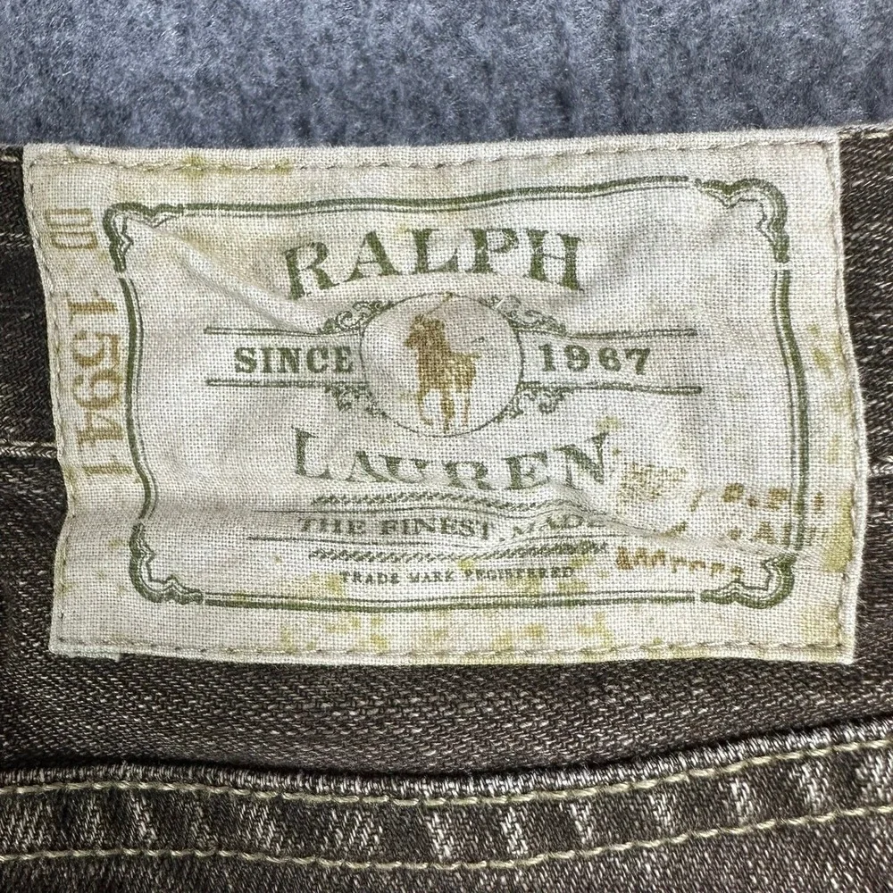 VTG Ralph Lauren Girls Brown Wash Jeans Size 14 Straight Leg‎ Denim Pants